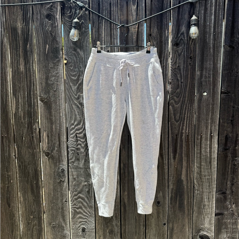 Athleta light grey modal jogger style sweatpants with elastic waist size small